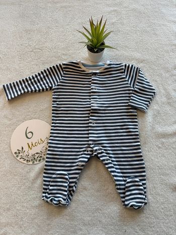 Dors bien pyjama rayé bleu marine