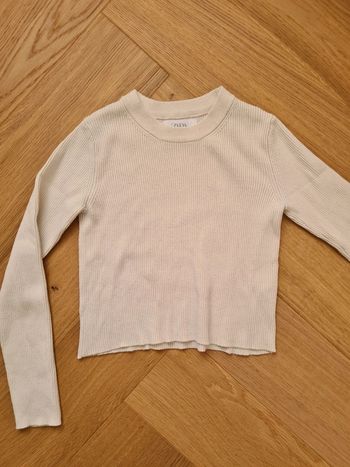 T-shirt fille longues manches écru 13 / 14 ans Zara