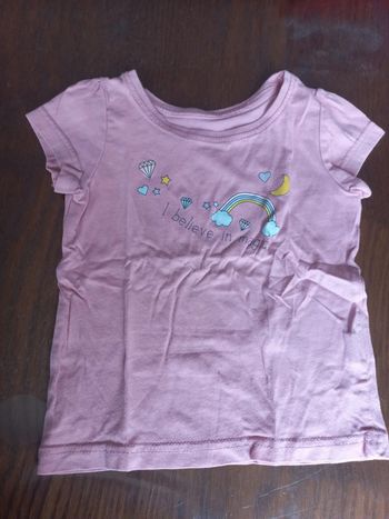 T-shirt rose manches courtes  young dimension 36mois 98cm