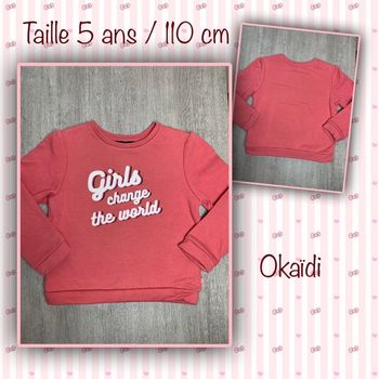 Sweat rose - taille 5 ans 110cm