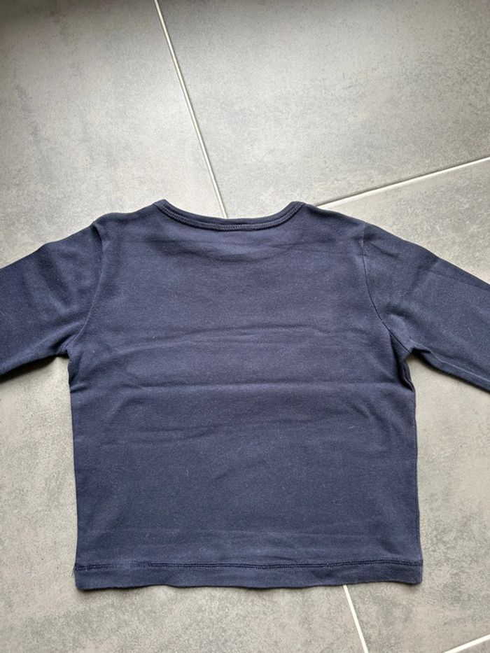 Haut manches longues uni bleu marine garçon petit bateau - photo numéro 6