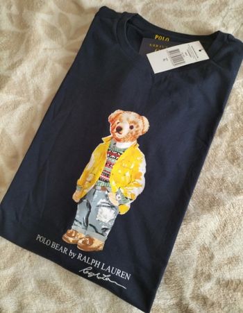 T shirt ralph lauren bear homme taille XXL bleu marine 100% coton authentique 49€