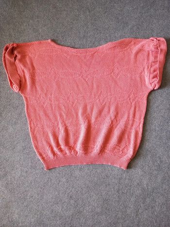 Tunique saumon T40 coton acrylique