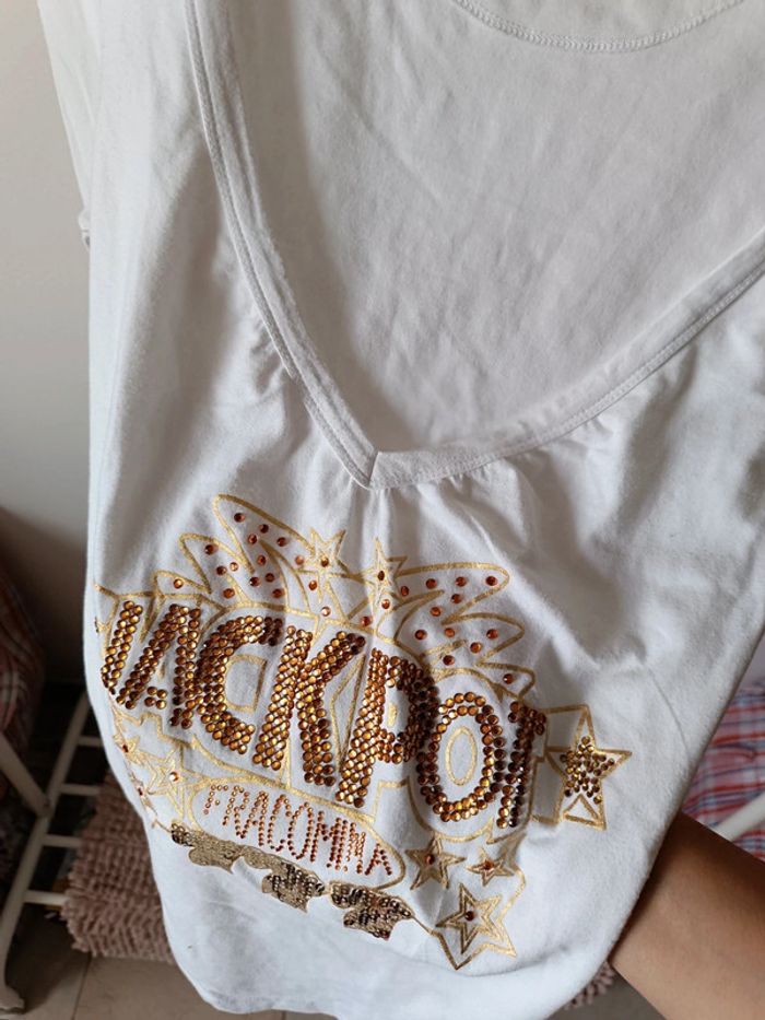 T-shirt manches longues décolleté plongeant - taille M/L - Fracomina - neuf - photo numéro 2