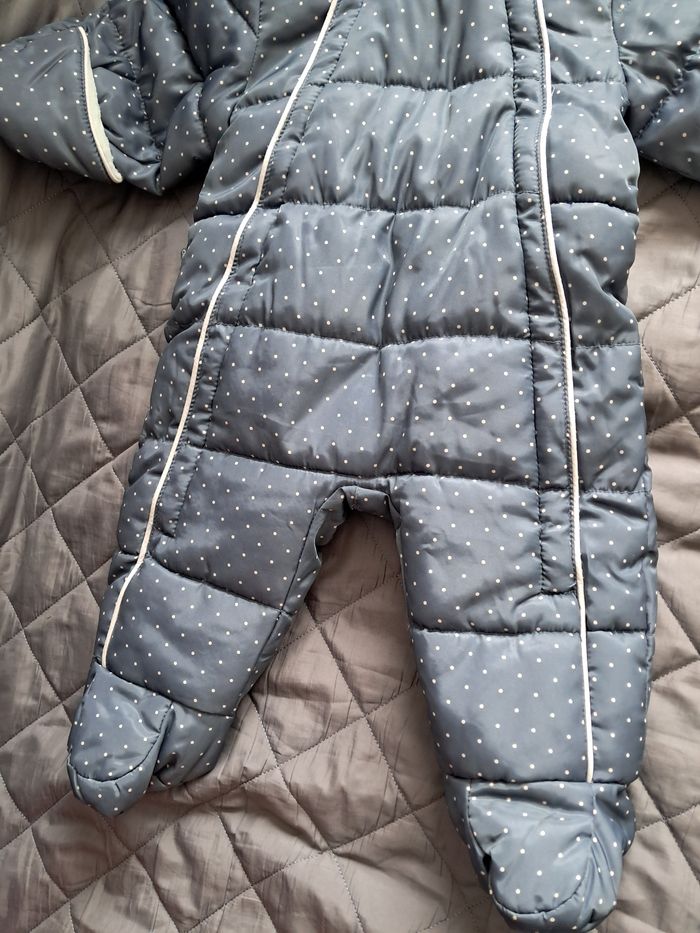 Combinaison Pilote Bébé Bleue à Pois – Doublée Polaire - photo numéro 5
