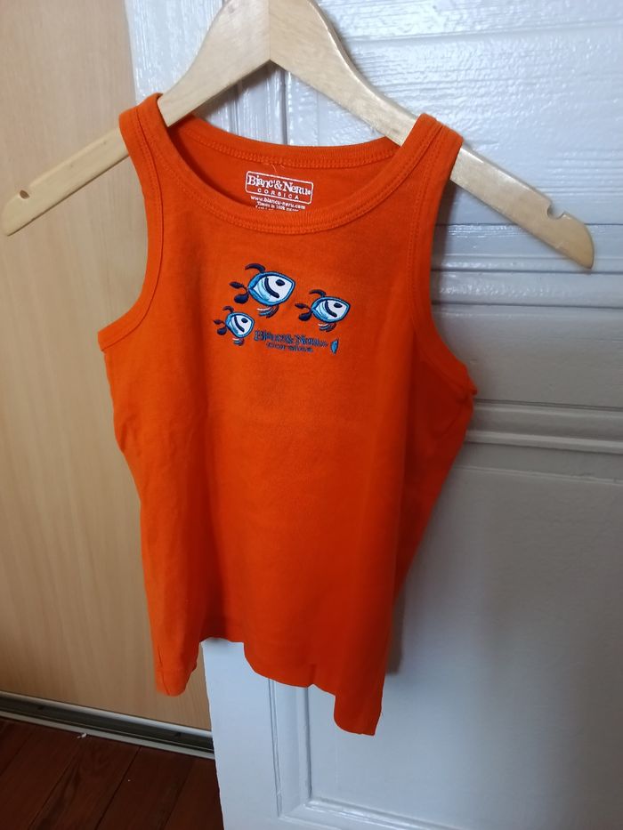 Débardeur Corsica orange et multicolore