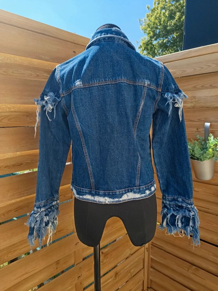 Veste en jean Destroy Zara XS - photo numéro 4
