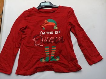 T shirt lutin noël pailleté