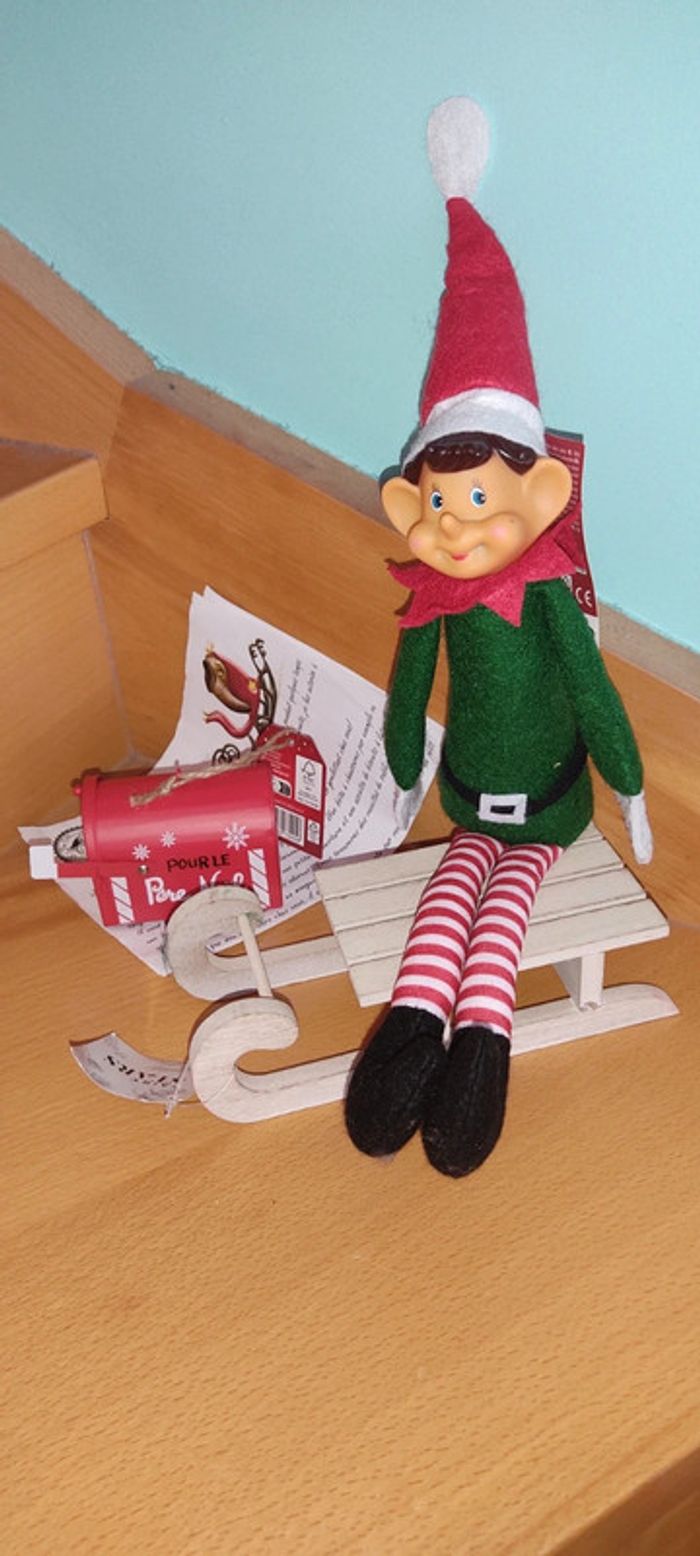 Kit lutin, courrier, luge et boîte aux lettres neuf - photo numéro 2