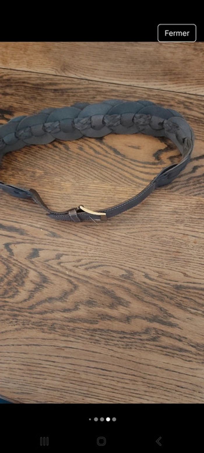 Ceinture Talking French en cuir Marron 80cm - photo numéro 8
