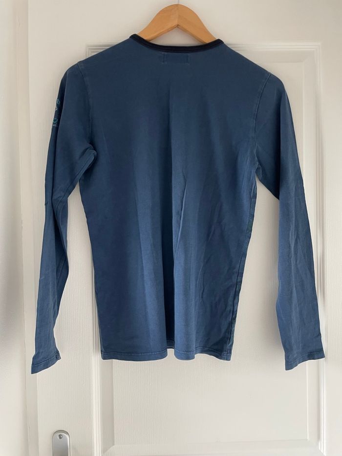 T-shirt bleu manches longueur - photo numéro 3
