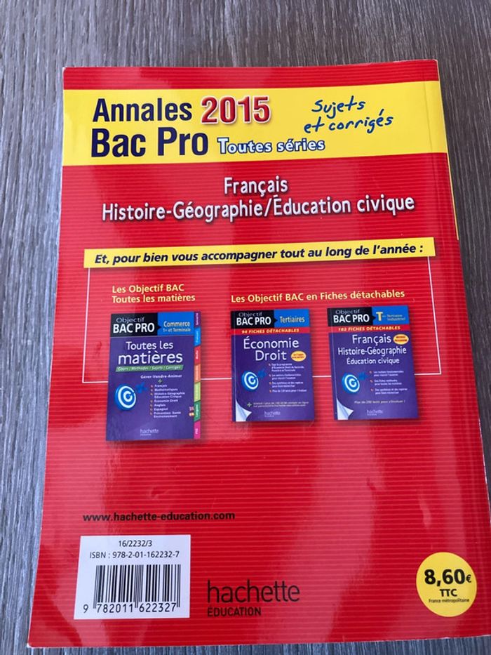 Annales  bac pro toutes séries français histoire géographique - photo numéro 7