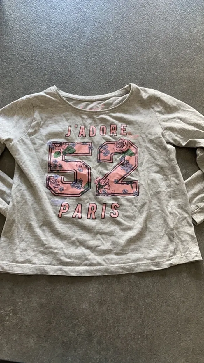 Teeshirt manches longues fille 4 ans