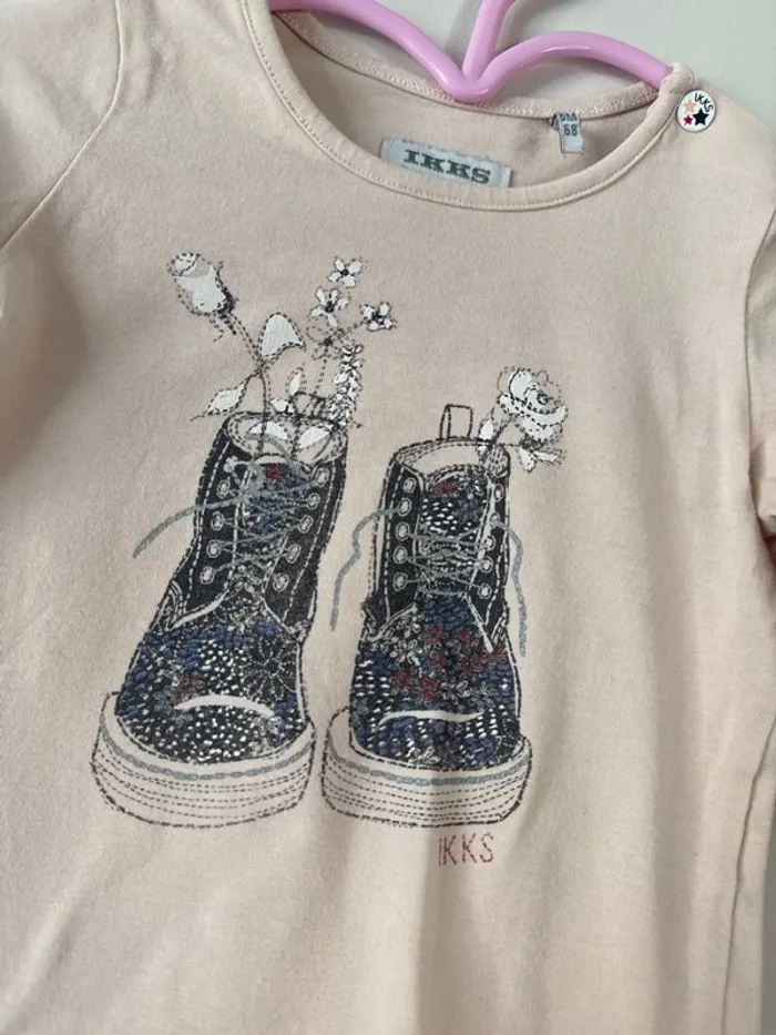 👚haut manches longues - bébé fille - 6 mois - 68 cm - Ikks - très bon état - photo numéro 2