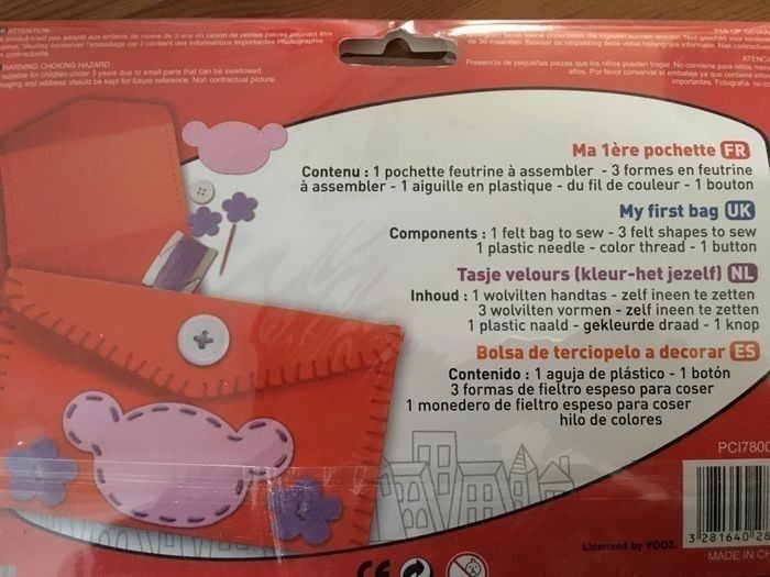 Kit neuf pour fabriquer une pochette Pucca - photo numéro 2