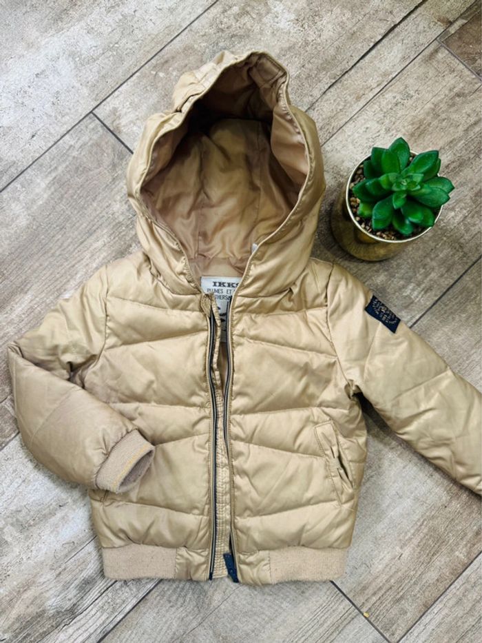 🌺Doudoune veste plumes et duvet capuche IKKS 24mois