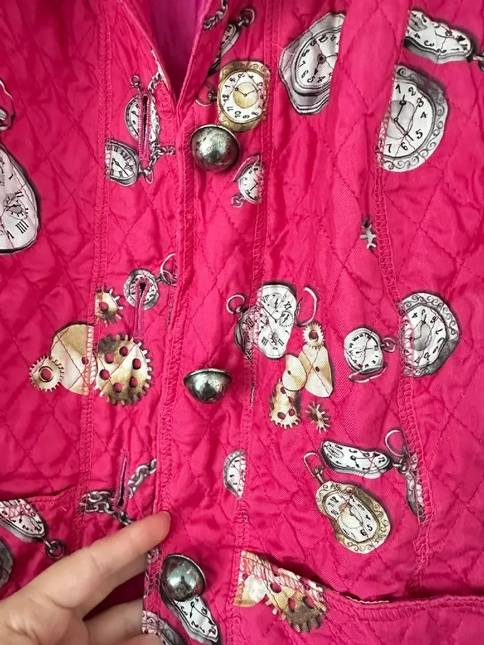 Veste fushia matelassée - photo numéro 5