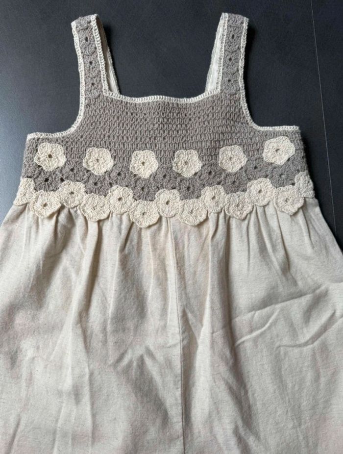 Combinaison à fleurs en crochet 110cm Zara - photo numéro 2