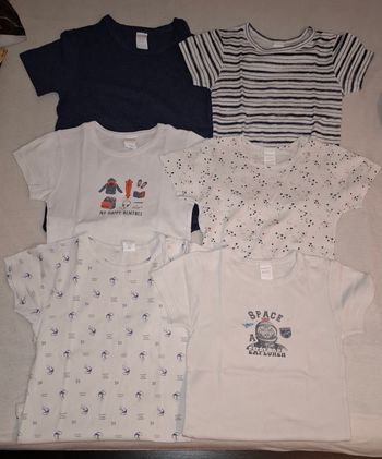Lot de 7 maillots de corps MC  12ans