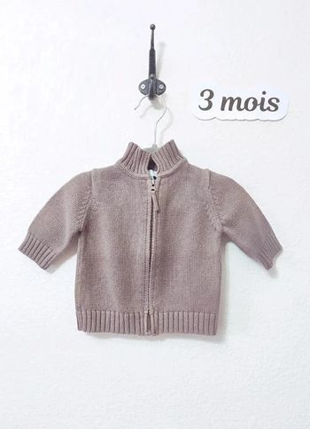 Gilet zippé bébé garçon taille 3 mois