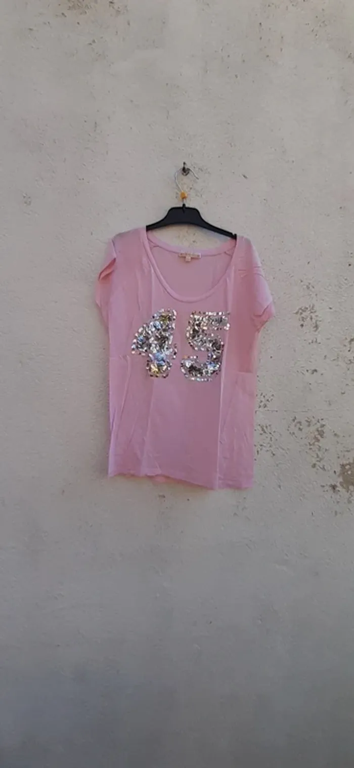 Tee-shirt rose 12 ans à sequins Club Med