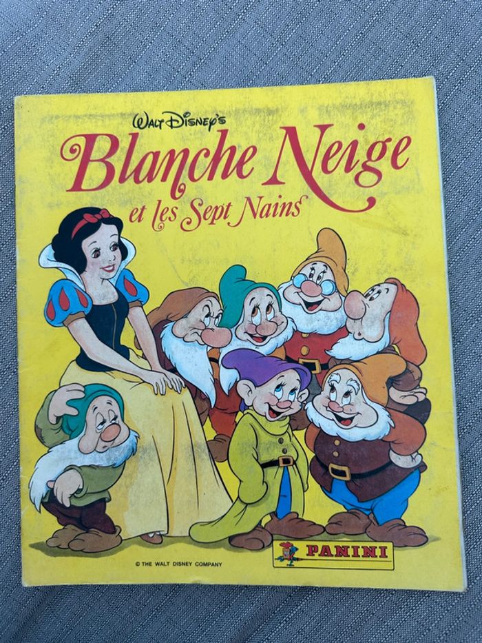 Blanche neige et les 7 sept nains Disney album vignettes Panini complet vintage ancien
