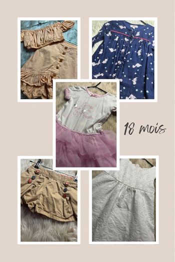 Lot 4 vêtements + 1 ensemble 18 mois