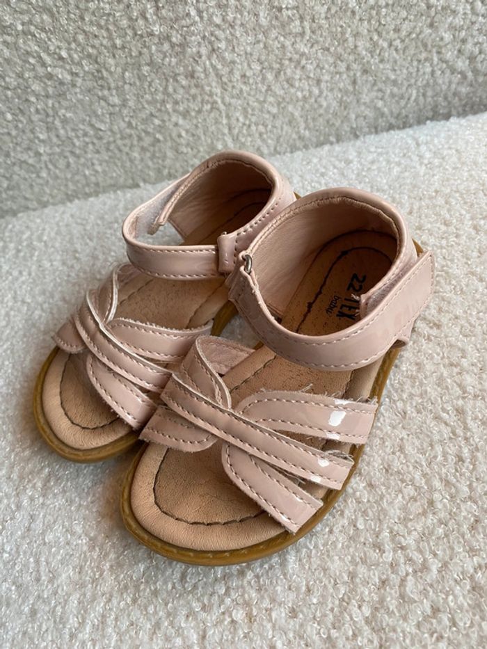 Sandales fille beige nude vernis 22 Tex