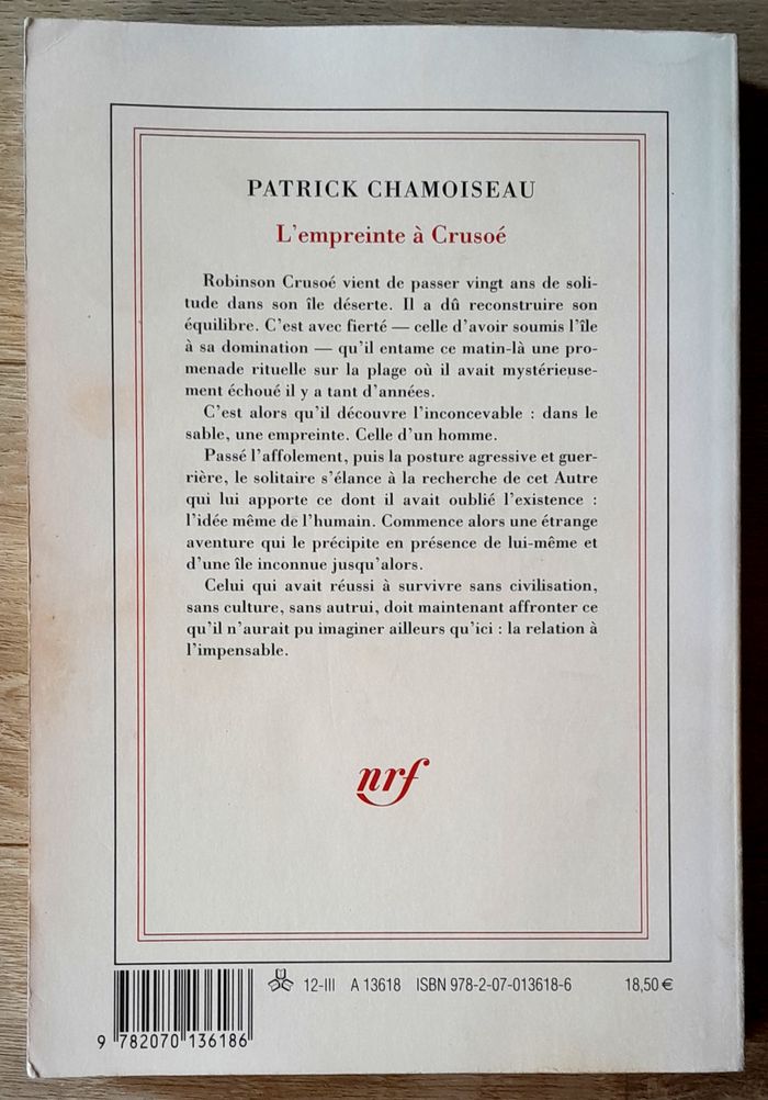 Patrick Chamoiseau - L'empreinte à Crusoé récit - photo numéro 4