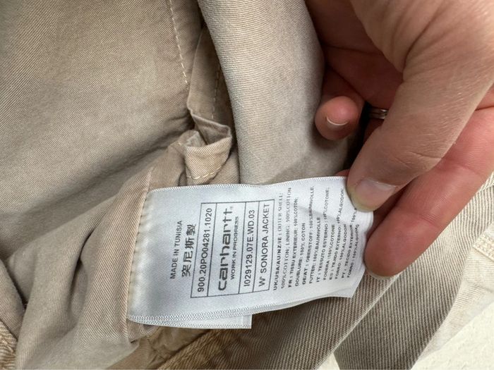 Veste Carhartt Sonora Jacket en Jean beige Neuf Taille L - photo numéro 9