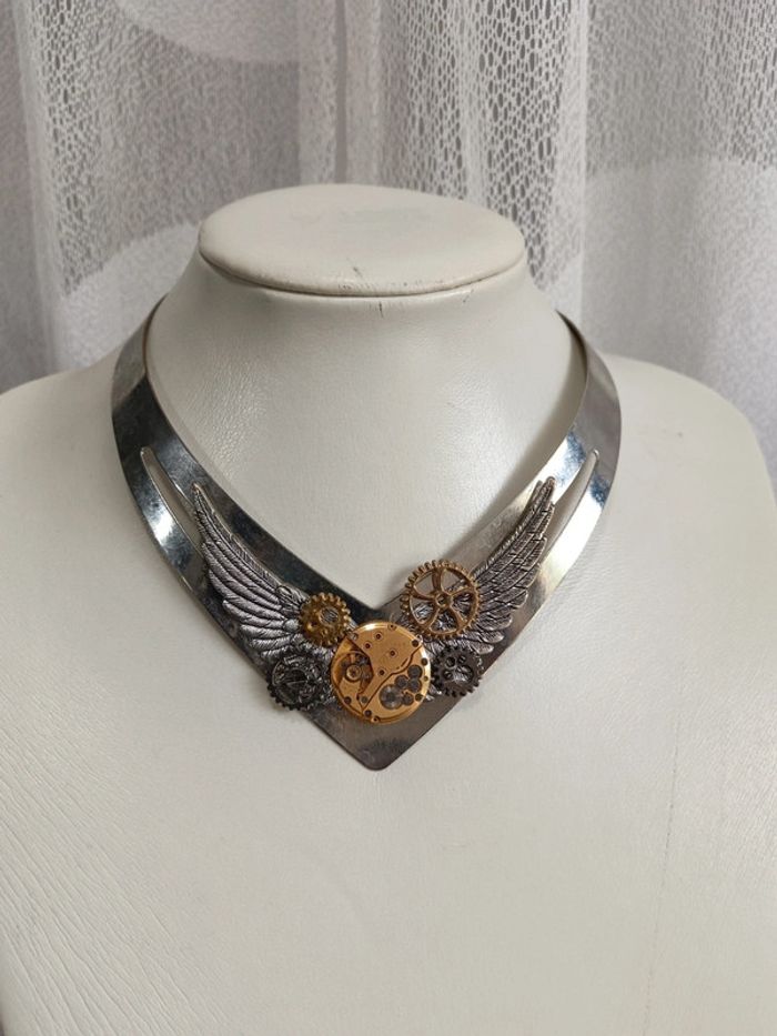Collier création | engrenage et mvt Luch - photo numéro 8