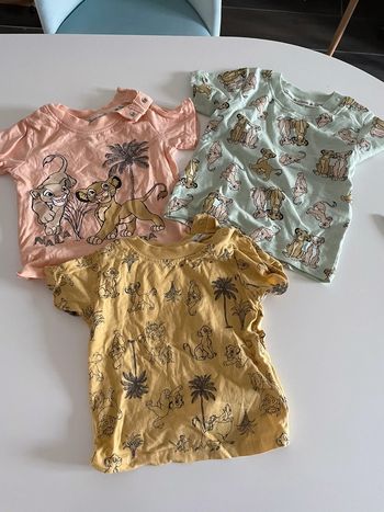 Lot 3 t-shirt roi lion