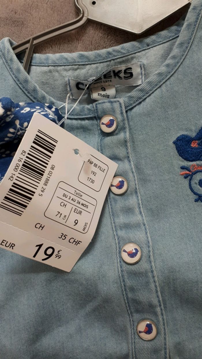 🌸 Sublime ensemble Creeks, taille 9 mois, neuf. - photo numéro 6