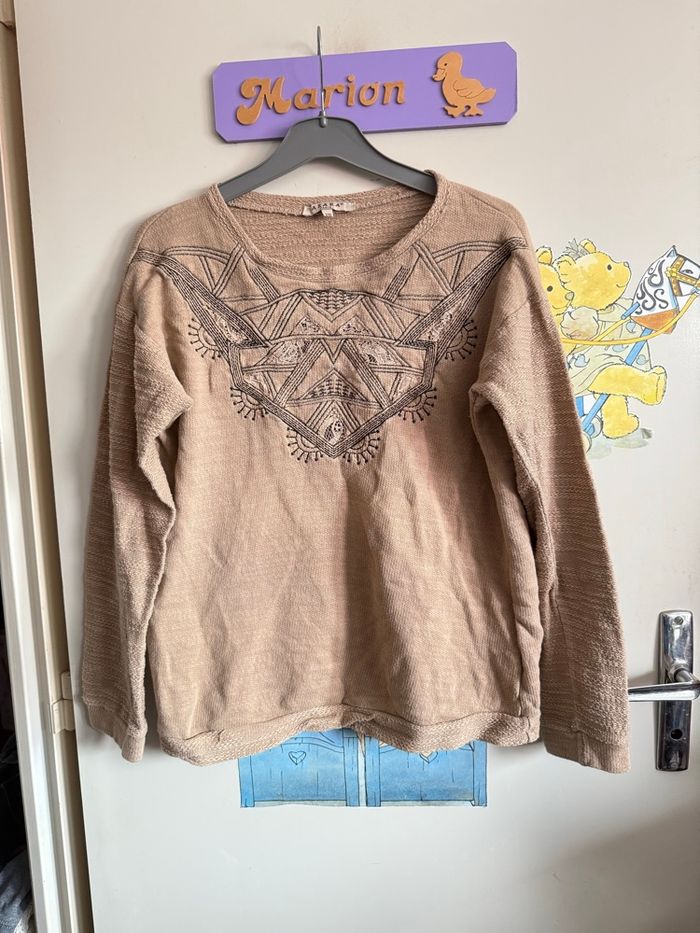Pull beige à motifs, taille unique, marque Azara - photo numéro 1