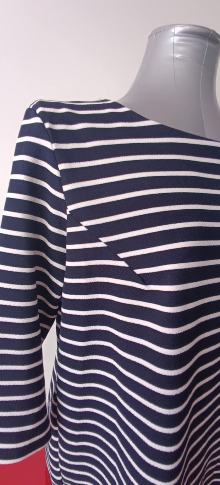Blouse T-shirt Haut Top marinière manches 3/4 Taille 3 - photo numéro 5