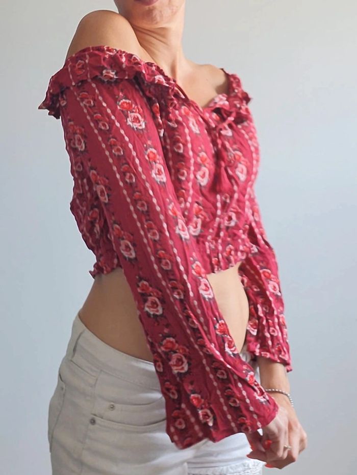 Crop top fleuri - photo numéro 5