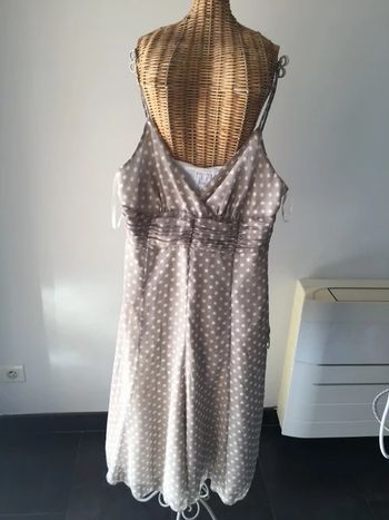 Robe Camaieu grise à pois blanc taille XS / S