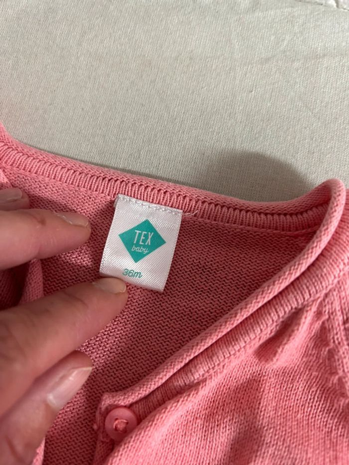 Gilet tex 3 ans rose - photo numéro 3