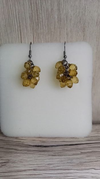 Boucles d'oreilles grappe de raisin