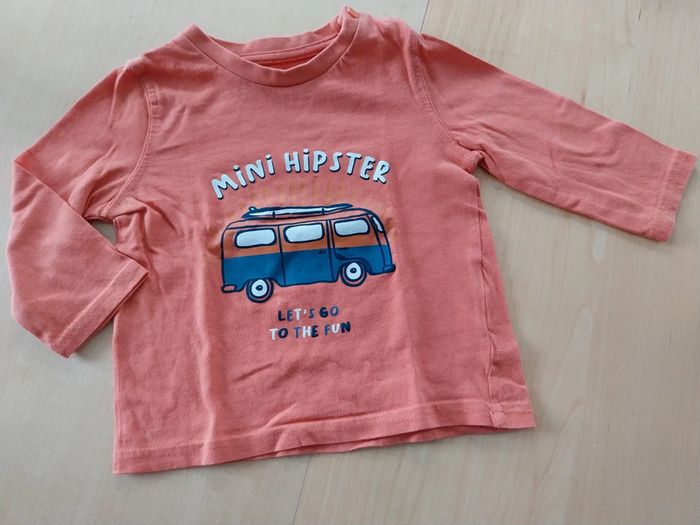 Pull fin bébé 12 mois orange van