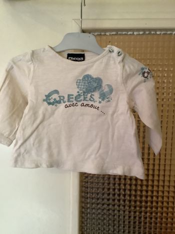 T-shirt manches longues Creeks taille 6 mois