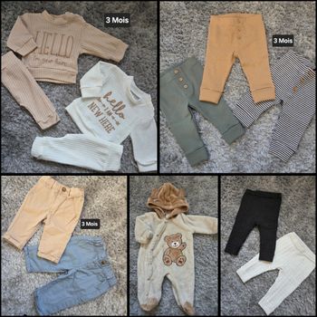 Beaucoup vêtement 3 mois garçon  collection 2026 neuf ou peu porte zara kiabi mango h&m...