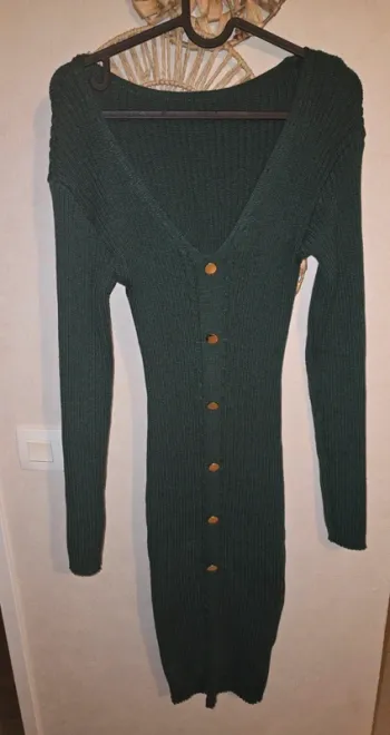 Robe pull vert sapin