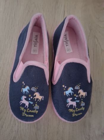 Mule licorne bleu et rose " P- 28" 
