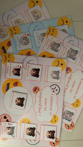 Fiche émotions personnalisable