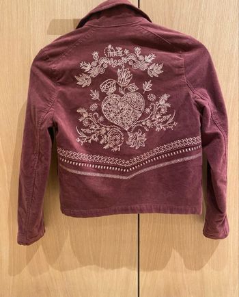 Veste motard fille 12 ans  IKKS en velours   – neuve