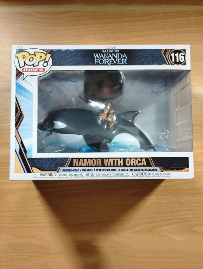 Funko Pop Rides Marvel – Namor With Orca N°116 (Black Panther Wakanda Forever)