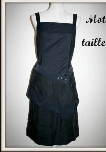 Robe noire en lin Motys taille 42