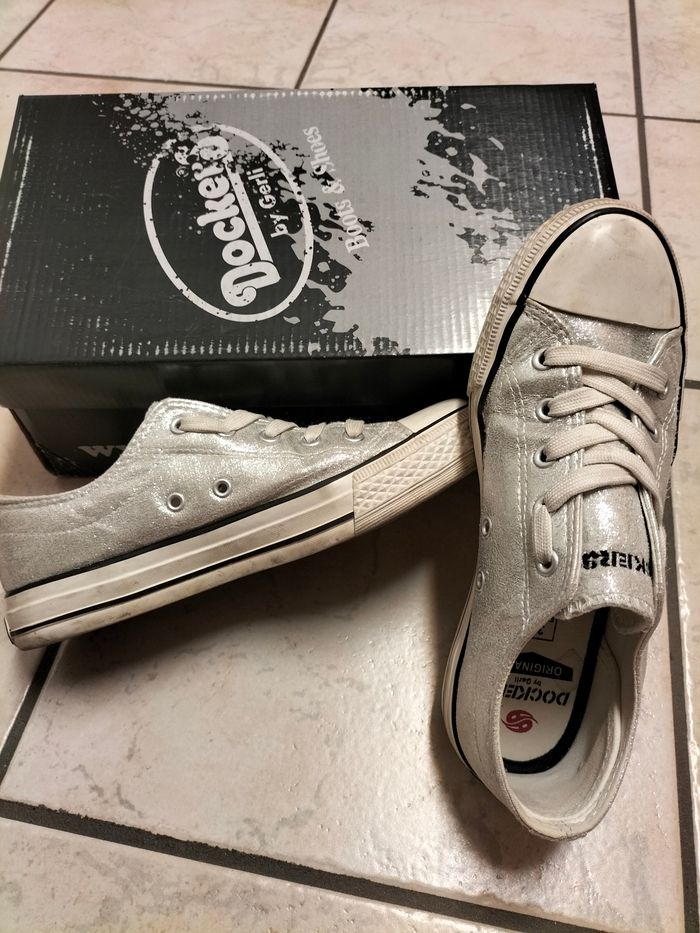 Baskets basses argent - photo numéro 2