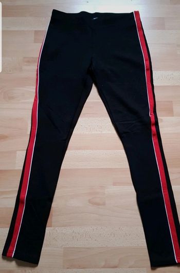 Legging épais noir et rouge